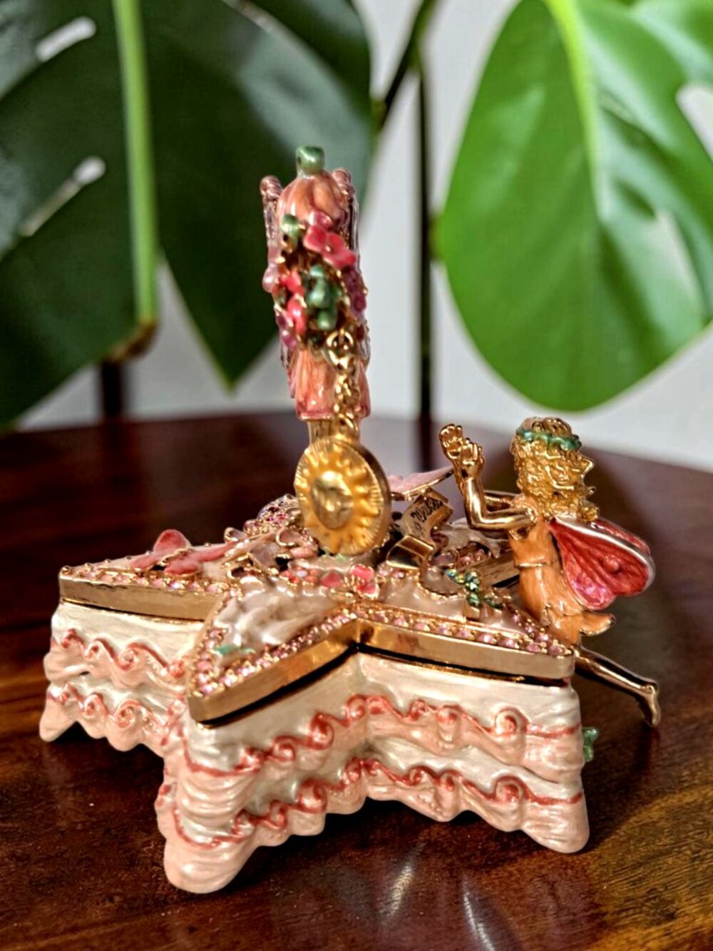 Kirks Folly Pink Fairy Trinket Box Figurine 4" Fairy Wishes - Picture 2 of 16